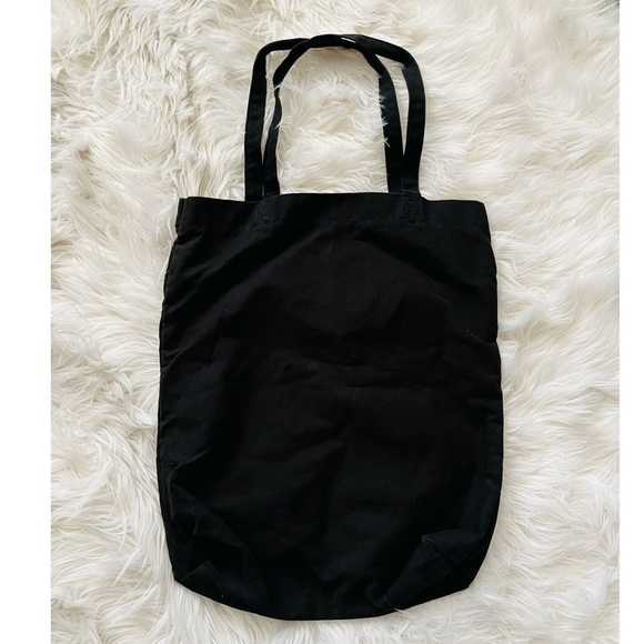 Roxy Logo Patch Black Canvas Tote Bag - Picture 5 of 7